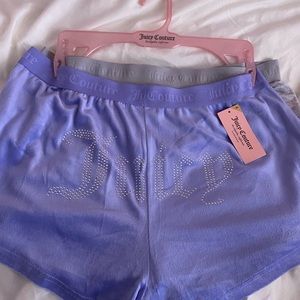 Juicy couture 2 piece velour shorts